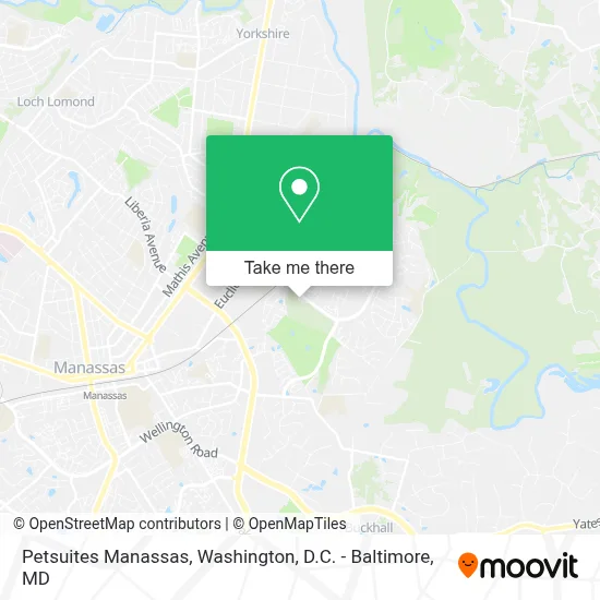 Petsuites Manassas map