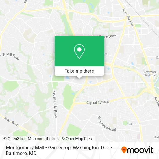 Montgomery Mall - Gamestop map