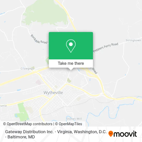 Gateway Distribution Inc. - Virginia map