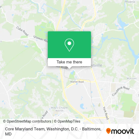 Core Maryland Team map