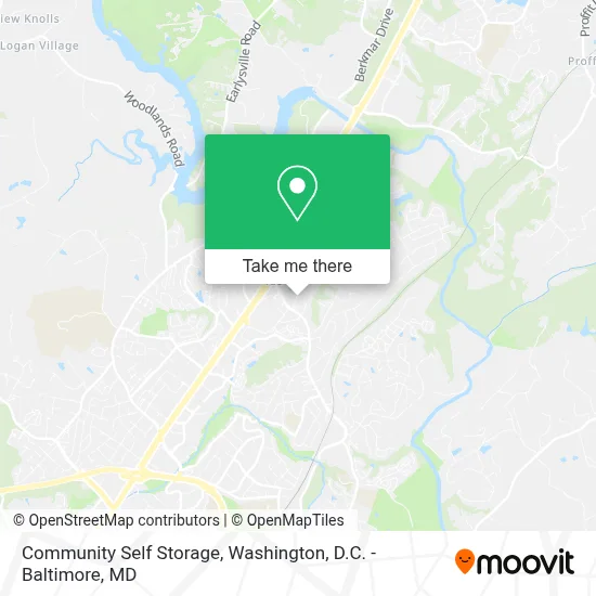 Community Self Storage map