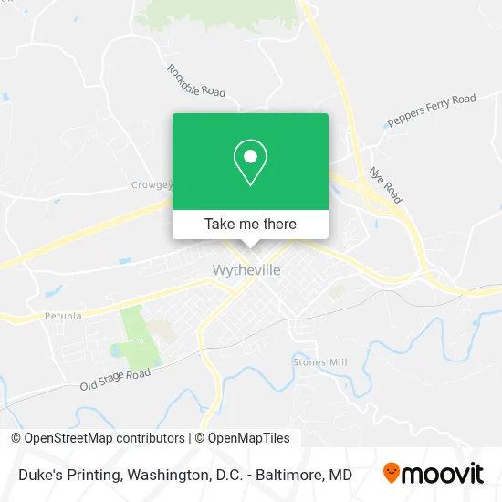 Duke's Printing map