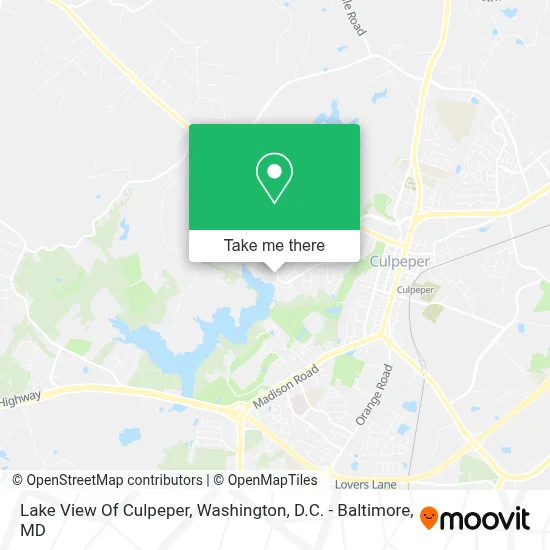 Lake View Of Culpeper map