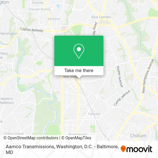 Aamco Transmissions map