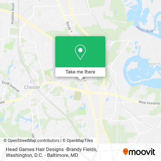 Head Games Hair Designs -Brandy Fields map