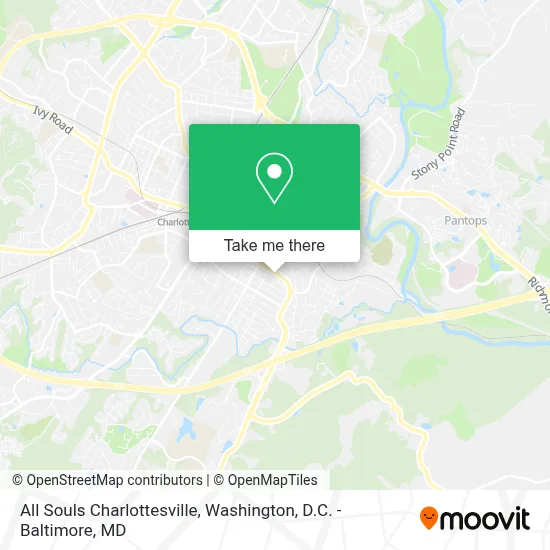 All Souls Charlottesville map