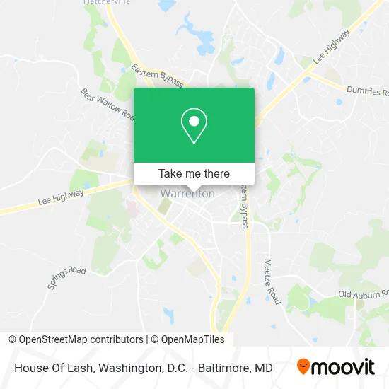 House Of Lash map