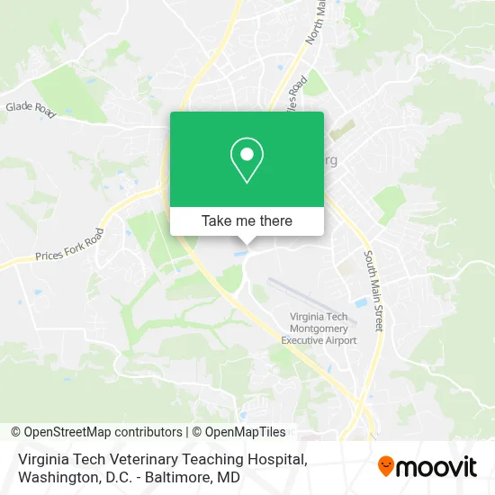 Virginia Tech Veterinary Teaching Hospital map