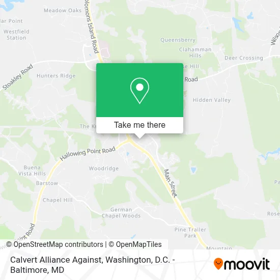 Calvert Alliance Against map