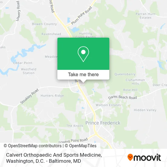 Calvert Orthopaedic And Sports Medicine map