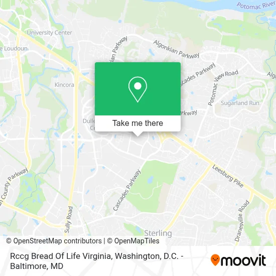 Rccg Bread Of Life Virginia map