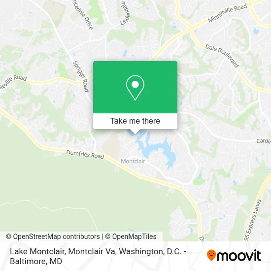 Lake Montclair, Montclair Va map