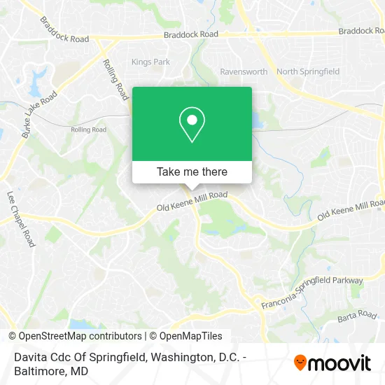 Davita Cdc Of Springfield map