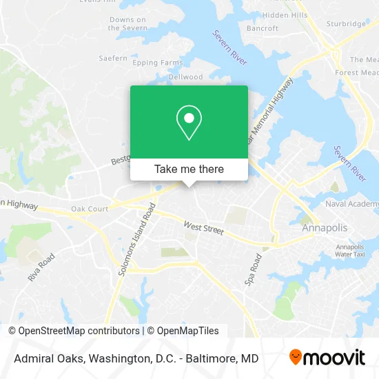Admiral Oaks map