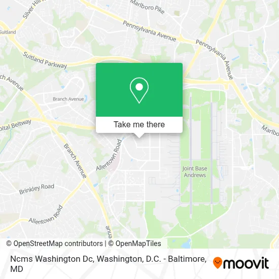 Ncms Washington Dc map