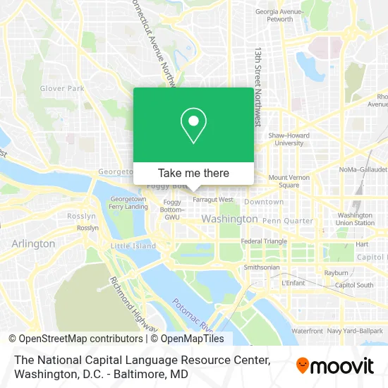 The National Capital Language Resource Center map