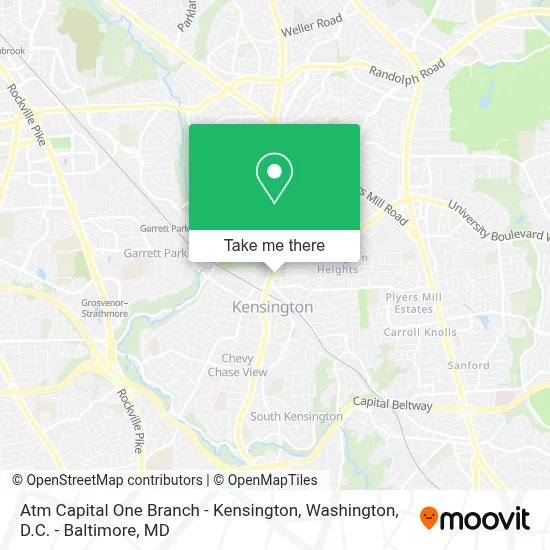 Atm Capital One Branch - Kensington map