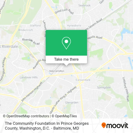 The Community Foundation In Prince Georges County map