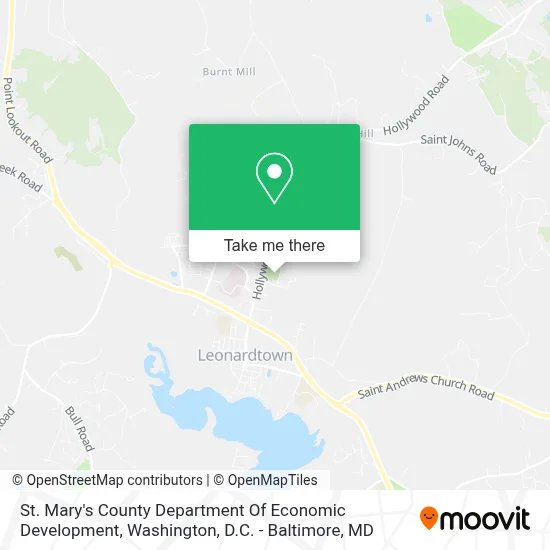 St. Mary's County Department Of Economic Development map