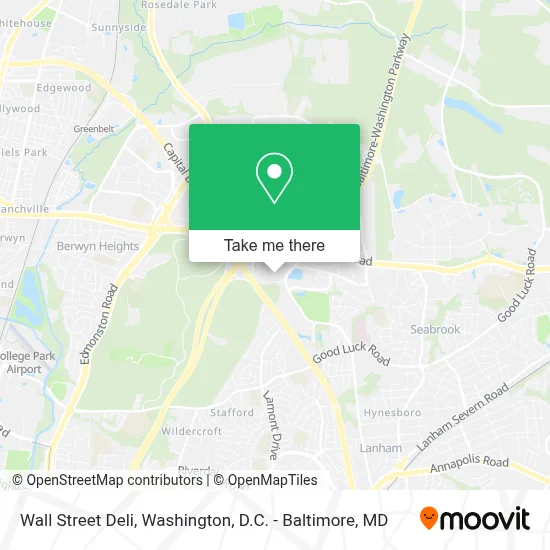 Wall Street Deli map