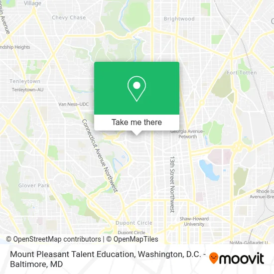 Mount Pleasant Talent Education map