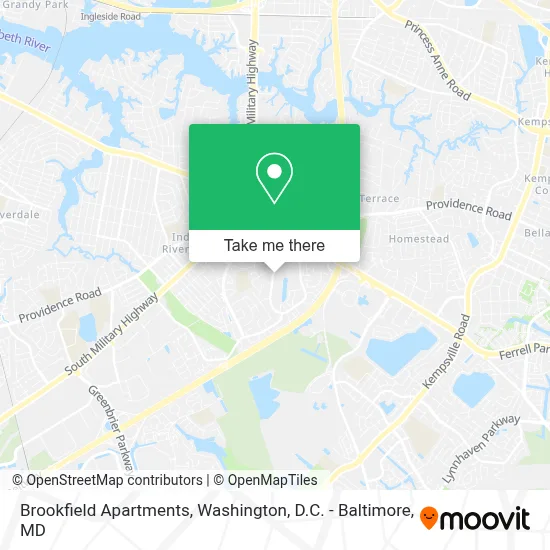 Brookfield Apartments map