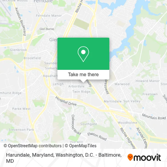 Harundale, Maryland map