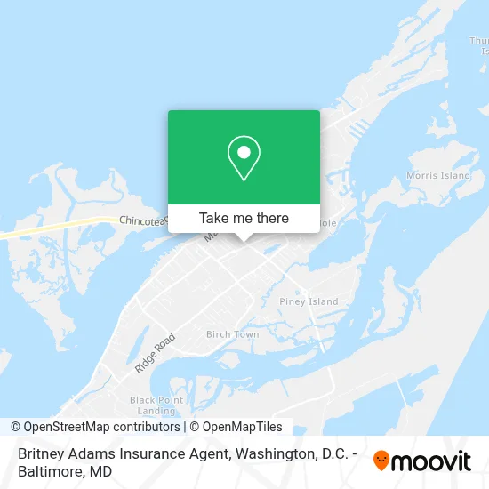 Britney Adams Insurance Agent map
