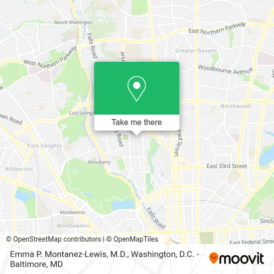 Emma P. Montanez-Lewis, M.D. map