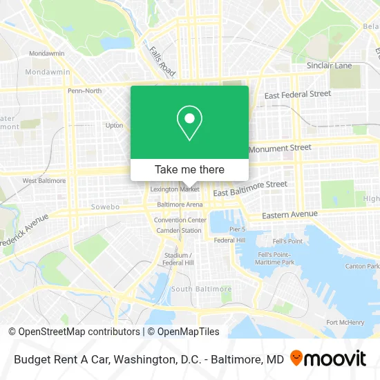 Budget Rent A Car map