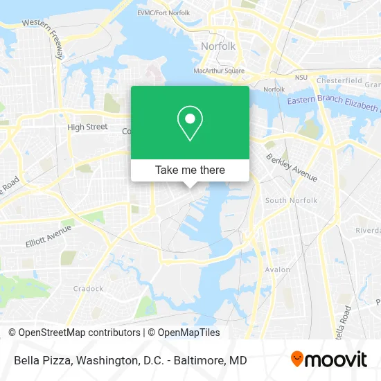 Bella Pizza map