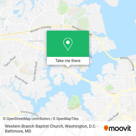 Western Branch Baptist Church map