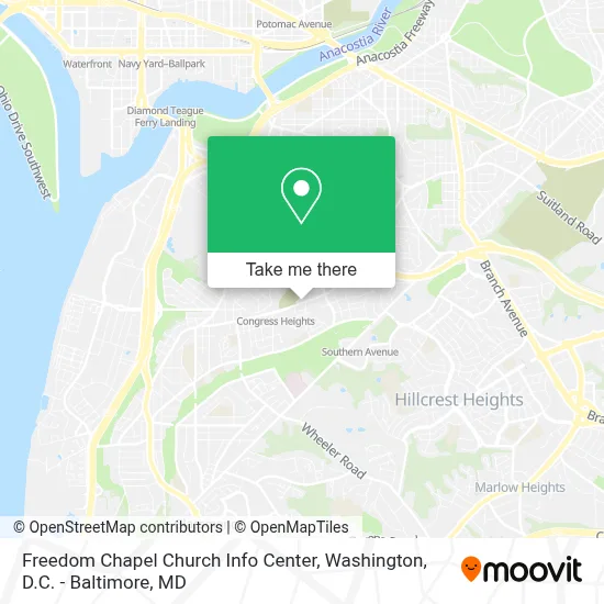 Freedom Chapel Church Info Center map
