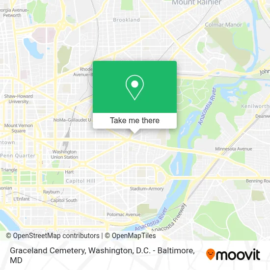 Graceland Cemetery map