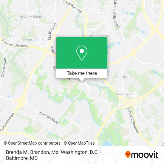 Brenda M. Brandon, Md map