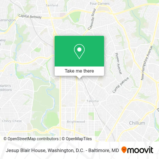 Jesup Blair House map