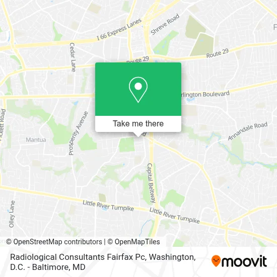 Radiological Consultants Fairfax Pc map