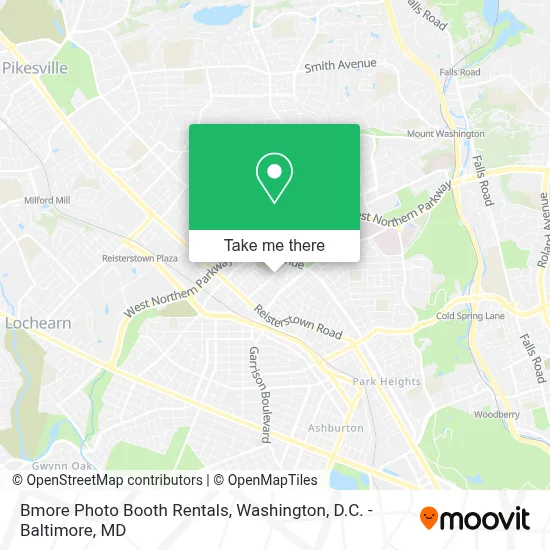 Bmore Photo Booth Rentals map