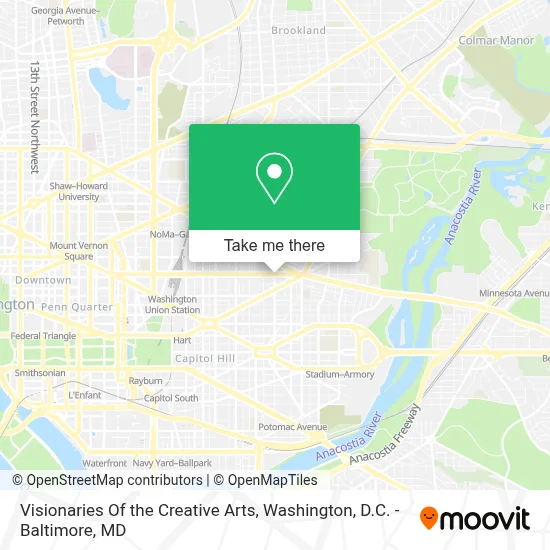Visionaries Of the Creative Arts map