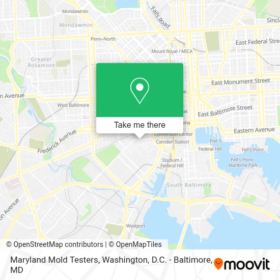 Maryland Mold Testers map