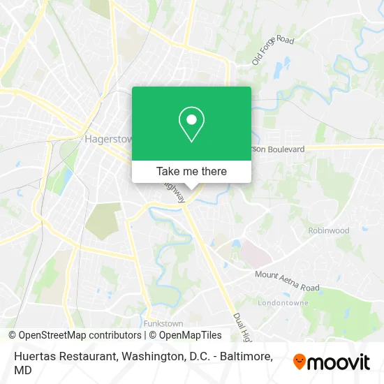 Huertas Restaurant map