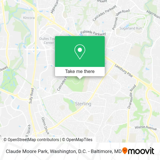 Claude Moore Park map