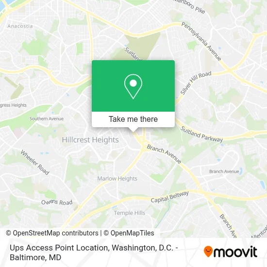 Ups Access Point Location map