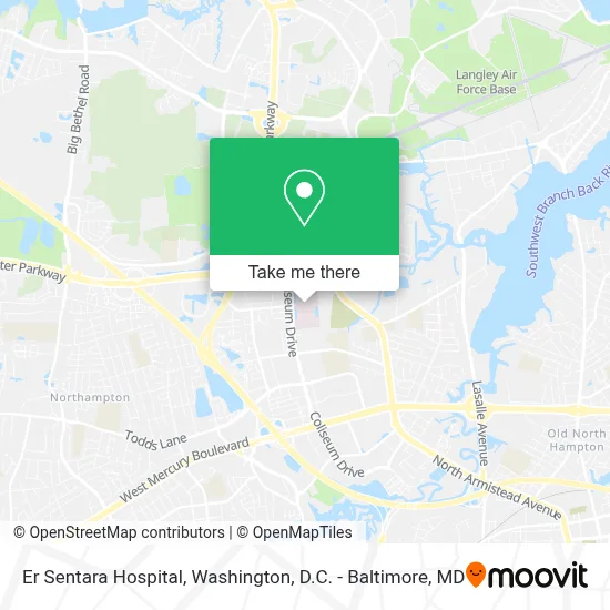 Er Sentara Hospital map