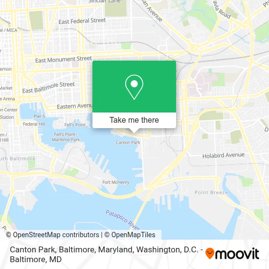 Canton Park, Baltimore, Maryland map