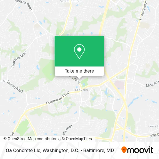 Oa Concrete Llc map