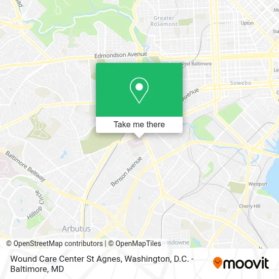 Wound Care Center St Agnes map