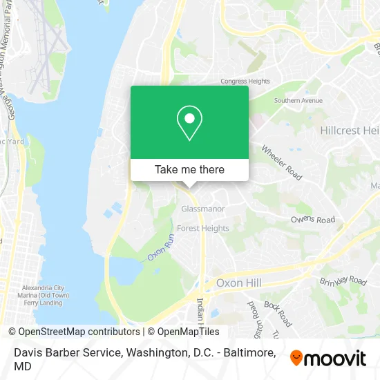 Davis Barber Service map