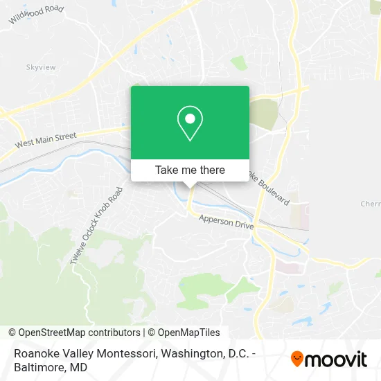 Roanoke Valley Montessori map