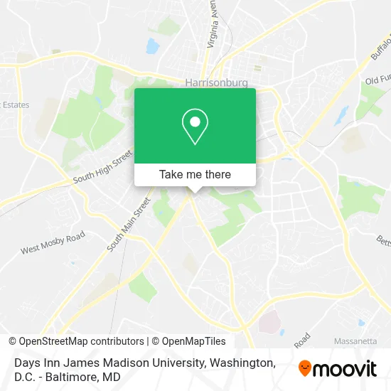 Days Inn James Madison University map